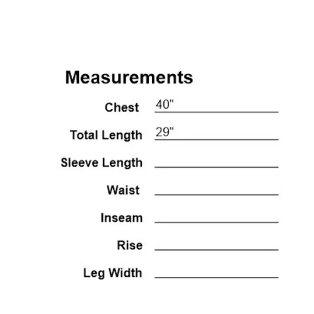 Orvis measurements chest